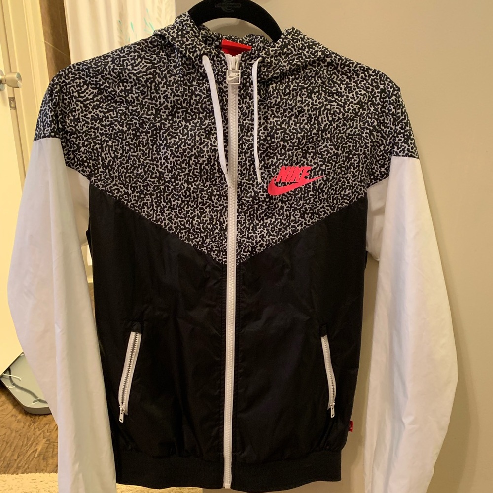 Black white and pink Nike jacket